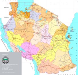 Große detaillierte karte von Tansania