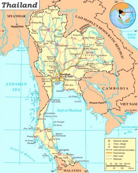 Thailand politische karte