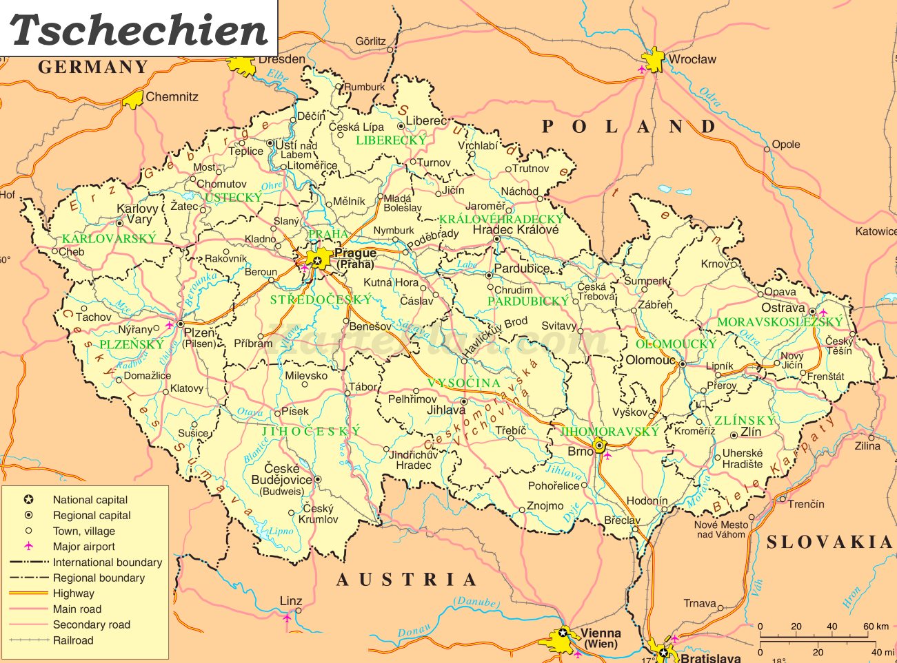 Tschechien Karte Bundesländer : Auswandern nach Tschechien aktuell