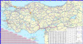 Straßenkarte von Türkei