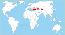 Türkei auf der Weltkarte
