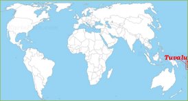 Tuvalu auf der Weltkarte