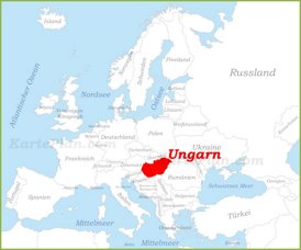Ungarn auf der karte Europas