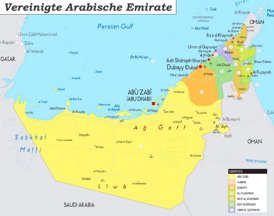 Vereinigte Arabische Emirate politische karte