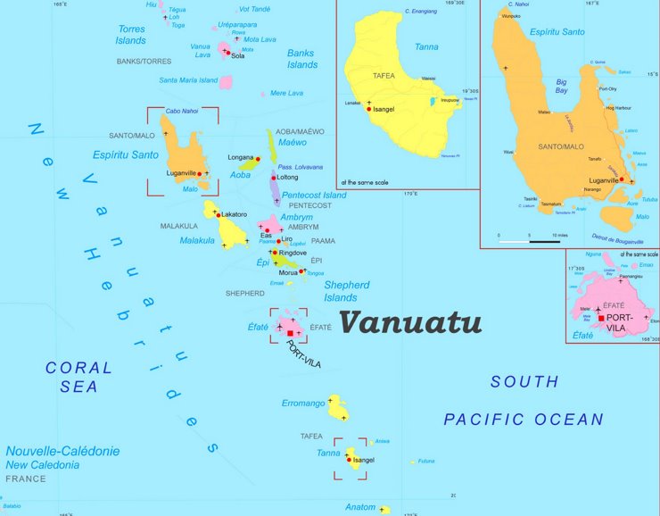 Vanuatu politische karte