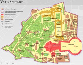 Vatikanstadt touristische karte