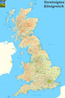 Große detaillierte karte von Vereinigtes Königreich