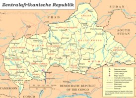 Zentralafrikanische Republik politische karte
