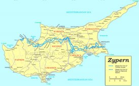 Zypern politische karte