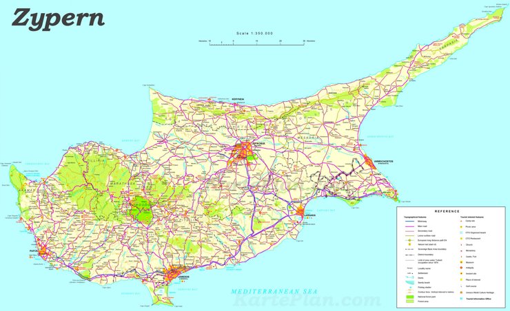 Zypern sehenswürdigkeiten karte